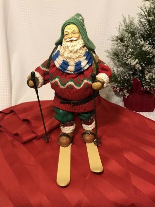 Vintage Clothique Possible Dreams Santa Skiing Department 56 Knitted Sweater