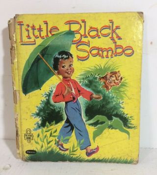 Vintage 1953 Little Black Sambo Hardcover Children’s Book Tell - A - Tale Books