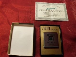 Vintage ZIPPO Clover Tool and MFG Company VINTAGE MEASURING TAPE ruler 2