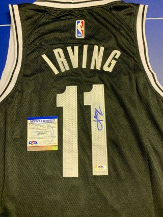 Kyrie Irving Signed Jersey Psa/dna Brooklyn Nets Adult Large