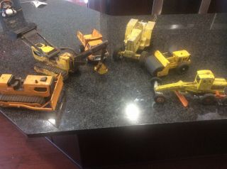 Vintage Tonka Trucks With Hubley Road Grader And Ford Tractor