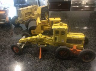 Vintage Tonka Trucks With Hubley Road Grader And Ford Tractor 3