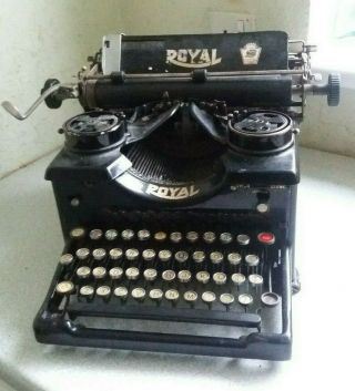 Antique 1920s ? Typewriter - Royal - Glass Side Panels - Restoration Project