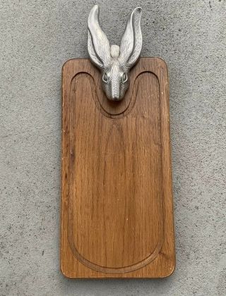 Vintage Arthur Court Rabbit Bunny Wood Cutting Carving Board Unique Kitchen