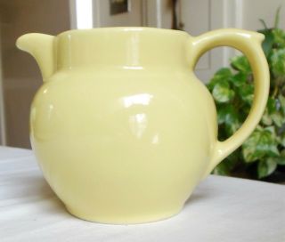 Vintage Creamy Butter Yellow Pottery Creamer Pitcher