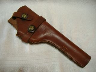 Vintage Brauer Brothers Brown Leather Holster H2 A22 Right Hand