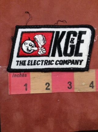 Vtg Kg & E Kansas Gas & Electric Advertising Patch - The Electric Company 80c5