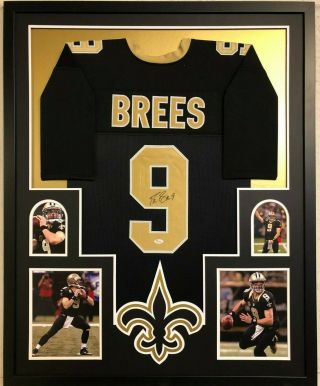 Framed Orleans Saints Drew Brees Autographed Signed Jersey Jsa