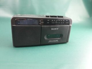Sony Icf - C610 Dream Machine Am Fm Clock Radio Cassette Tape Player Vintage