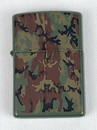 Zippo Vintage Camo Lighter Made In Usa Camouflage