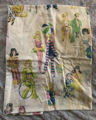Vintage Barbie Twin Sheet With Pillowcase