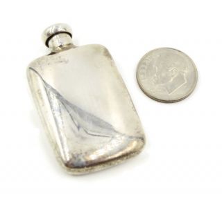 Antique Sterling Silver Mini Perfume Bottle Flask 2