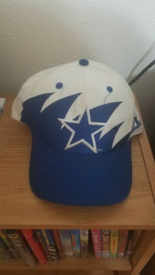 Vintage 90s Dallas Cowboys Logo Athletic Pro Line Sharktooth Snapback Hat Cap