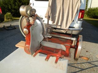 Antique Van Berkel US Slicing Machine Hand Crank Flywheel Deli Meat Slicer 3