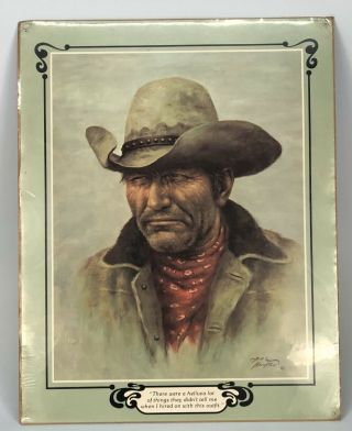 Bill Hampton Cowboy Print - Vintage Western - - 16x20 Leanin Tree Pub