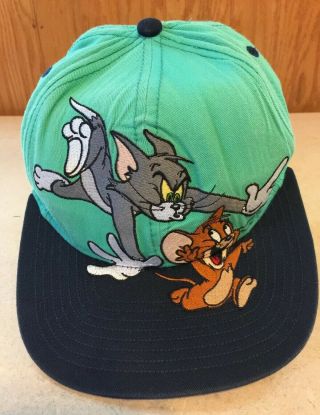 Vintage Tom & Jerry Cartoon 80’ S 90’s Cap Embroidered Hat Snapback Trucker