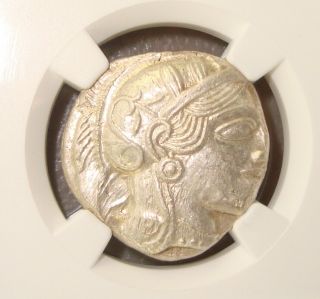 440 - 404 Bc Attica,  Athens Athena / Owl Ancient Greek Silver Tetradrachm Ngc Ms