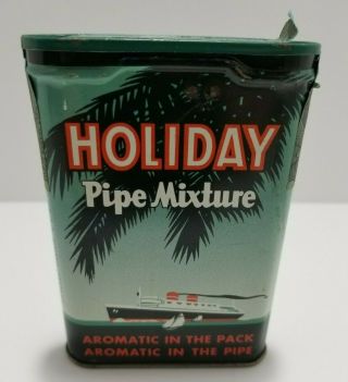 Vintage Holiday Pipe Mixture Pocket Advertising Tin
