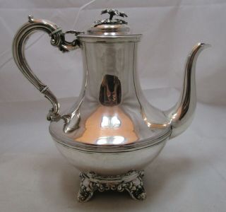 Antique Victorian Sterling Silver Coffee Pot,  1848,  815 Grams,  It
