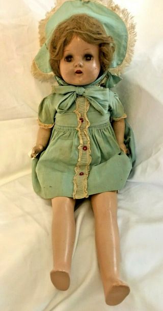 24 Inch Antique Baby Doll Composition Head & Arms & Legs W/original Clothes