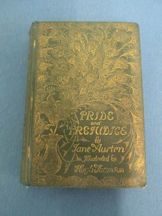 Rare Antique 1894 Pride And Prejudice By Jane Austen Peacock 1st Edition