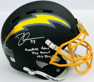 Psa/dna Chargers 33 Derwin James Signed Autographed Authentic Football Helmet