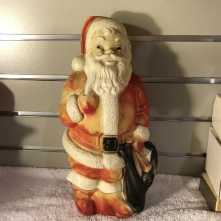 Vintage Empire 1968 Blow Mold Santa Lighted Table Top 13 "