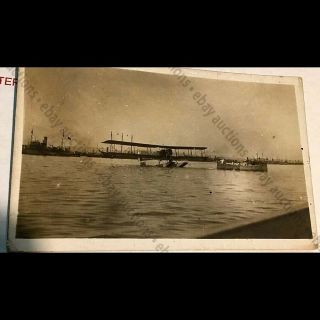 Rare 1910s Real Photo Postcard Rppc - Ww1 French Military Sea Plane