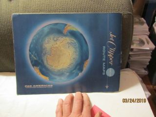 Vintage Pan Am Airlines Jet Clippers Route Maps Made by Rand McNally Chicago 2