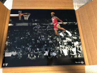 Michael Jordan Autographed Upper Deck Poster 20x24 Limited Edition 26/88 Perfect