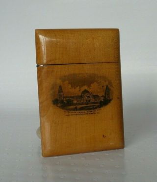 Vintage Victorian Antique Card Case Box Made From Wood Grown On Muswell Hill