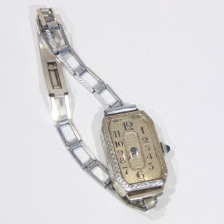 Antique Vintage Art Deco Era Ladies Swiss Mechanical Watch Gf Band Parts Repair