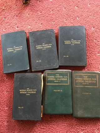 Vintage Greyhound Coursing Club Calendars 1933 - 34 To 1947 - 48,  Also 1926 & 1949