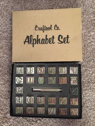 Leather Tools/ Vintage Craftool Co 3/4 " 3d Celtic Design Alphabet Set