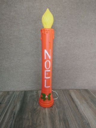 Vintage Union Products Blow Mold 38 " Christmas Noel Candle Lighted Decoration