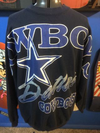 Vintage Dallas Cowboys Sweatshirt Big Logo Cliff Engle Large