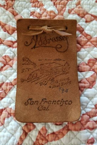 Vintage 1950s Souvenir Address Book Cliff House And Seal Rocks San Francisco Ca