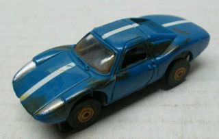 Vintage Aurora Thunderjet 1376 Blue Porsche 904 Slot Car