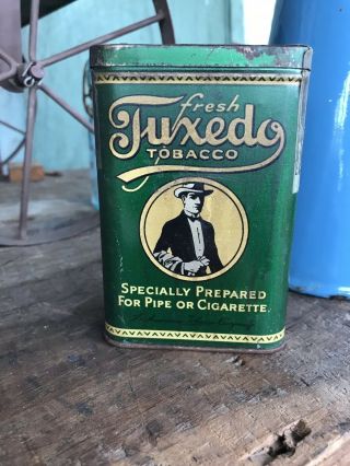 Vintage Fresh Tuxedo Tobacco Tin / Can - Pipe Or Cigarette - American Tobacco Co