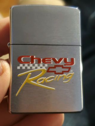 Vintage Zippo Lighter Chevy Racing