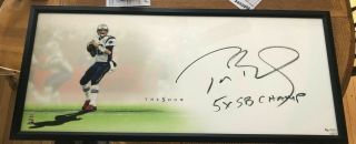 Tom Brady Autograph Auto Signature The Show 46 X 20 Framed Lithograph 16 Of 51