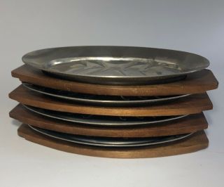 Vintage Nordic Ware Sizzler Platter Holder Steak Fajita Plate Set Of 4