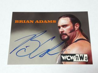 Authentic Rare 1998 Topps Wcw Nwo Brian Adams Autograph Card Auto Sp Signature