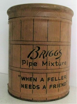 Briggs Pipe Mixture Tobacco Small Size Canister Tin P Lorillard Company