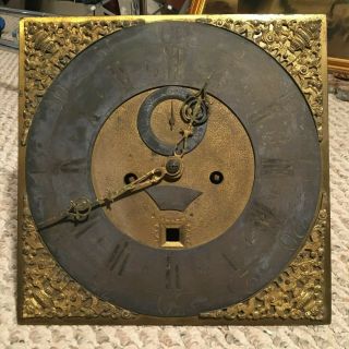 Antique Brass Tall Case Clock Dial - Ca.  1750 " John Stokes - St.  Ives "