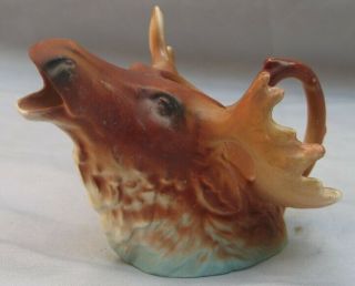 Vintage Ceramic Moose Creamer - Small Pitcher - Made In Czeche - Slovania