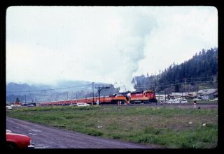(aaa14) Orig 1984 Train Slide Photo - Sp Sd - 45 7399 & 4449