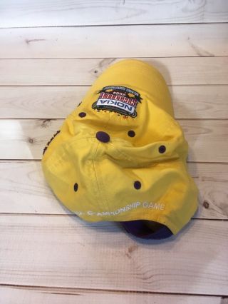 Vintage LSU Tigers NATIONAL CHAMPIONS SUGAR BOWL 2004 Yellow Hat Cap Adjustable 3