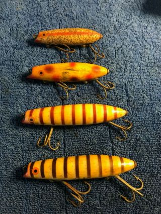 Four Vintage Bomber Lures - One Marked 4530