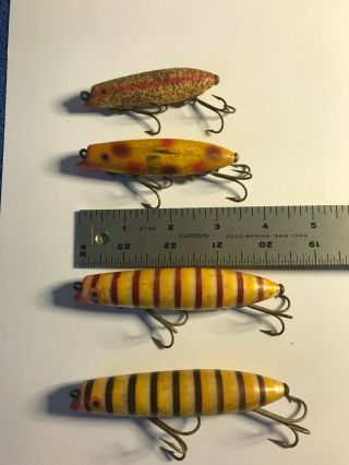 FOUR Vintage BOMBER Lures - one marked 4530 3